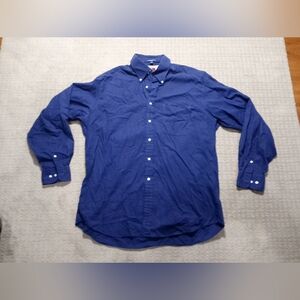 Vintage Tommy Hilfiger Long Sleeve Button Down Shirt Mens Size 16.5 Large Blue